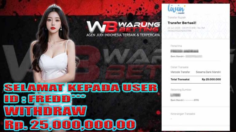 BUKTI KEMENANGAN WARUNGBETTING 22 JUNI