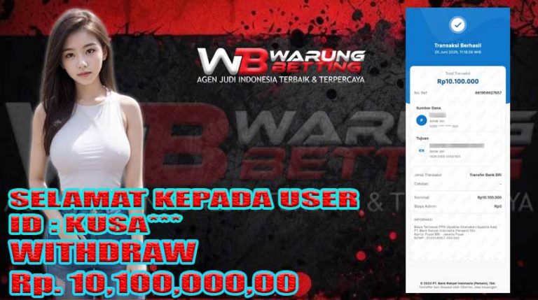 BUKTI KEMENANGAN WARUNGBETTING 25 JUNI