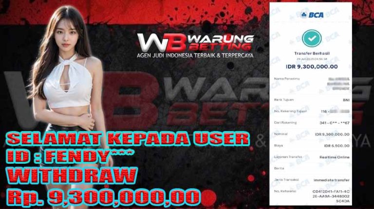 BUKTI KEMENANGAN WARUNGBETTING 29 JUNI