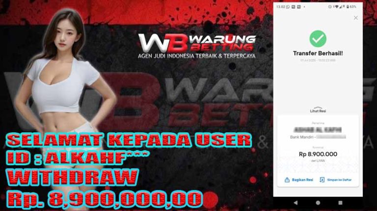 BUKTI KEMENANGAN WARUNGBETTING 01 JULI