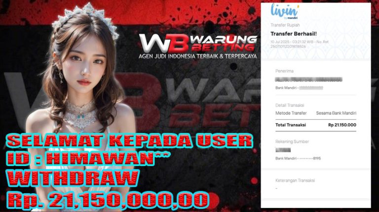 BUKTI KEMENANGAN WARUNGBETTING 10 JULI