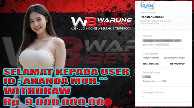 BUKTI KEMENANGAN WARUNGBETTING 18 JULI