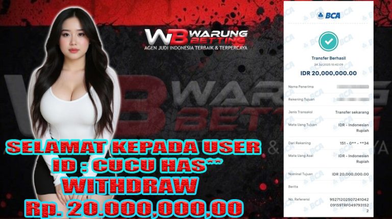 BUKTI KEMENANGAN WARUNGBETTING 24 JULI