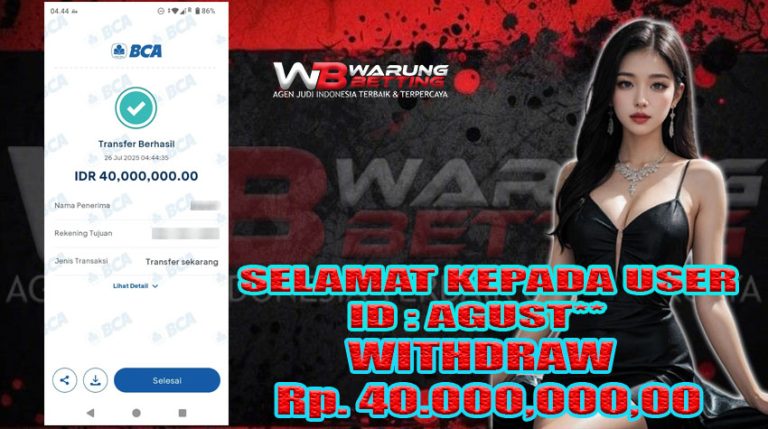 BUKTI KEMENANGAN WARUNGBETTING 26 JULI