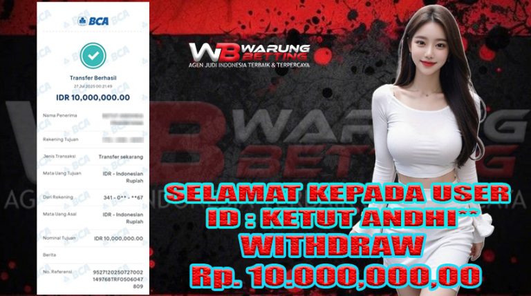 BUKTI KEMENANGAN WARUNGBETTING 27 JULI