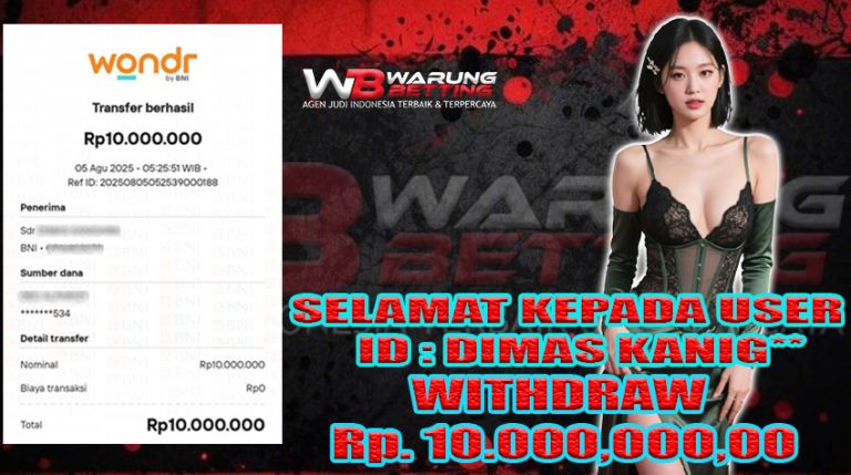 BUKTI KEMENANGAN WARUNGBETTING 05 AGUSTUS