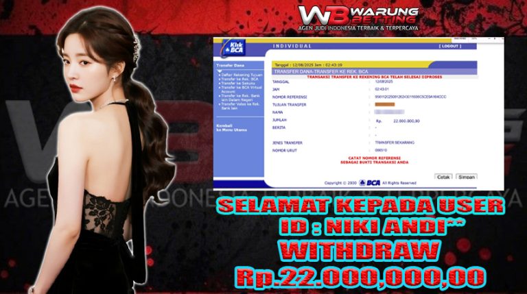 BUKTI KEMENANGAN WARUNGBETTING 12 AGUSTUS