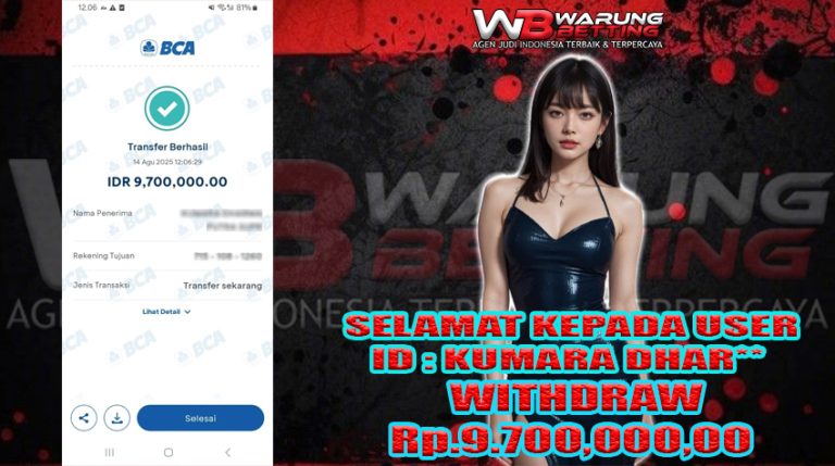 BUKTI KEMENANGAN WARUNGBETTING 14 AGUSTUS