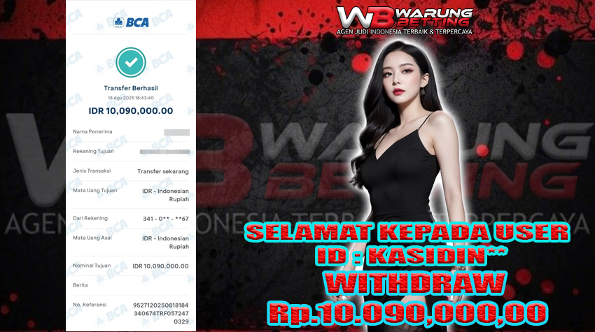 BUKTI KEMENANGAN WARUNGBETTING 19 AGUSTUS