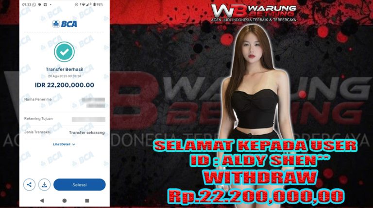 BUKTI KEMENANGAN WARUNGBETTING 20 AGUSTUS