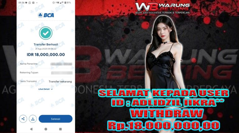 BUKTI KEMENANGAN WARUNGBETTING 21 AGUSTUS
