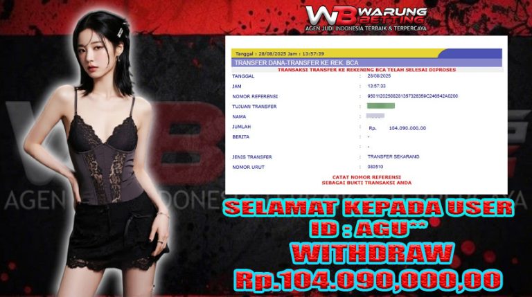 BUKTI KEMENANGAN WARUNGBETTING 28 AGUSTUS