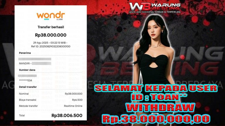 BUKTI KEMENANGAN WARUNGBETTING 29 AGUSTUS