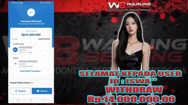 BUKTI KEMENANGAN WARUNGBETTING 02 SEPTEMBER