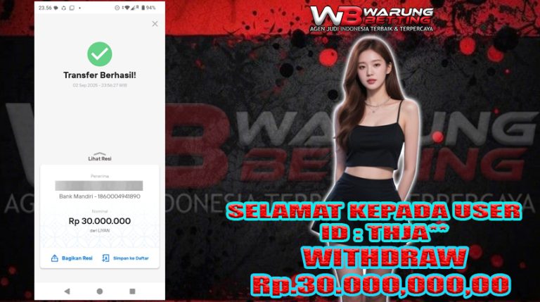 BUKTI KEMENANGAN WARUNGBETTING 03 SEPTEMBER