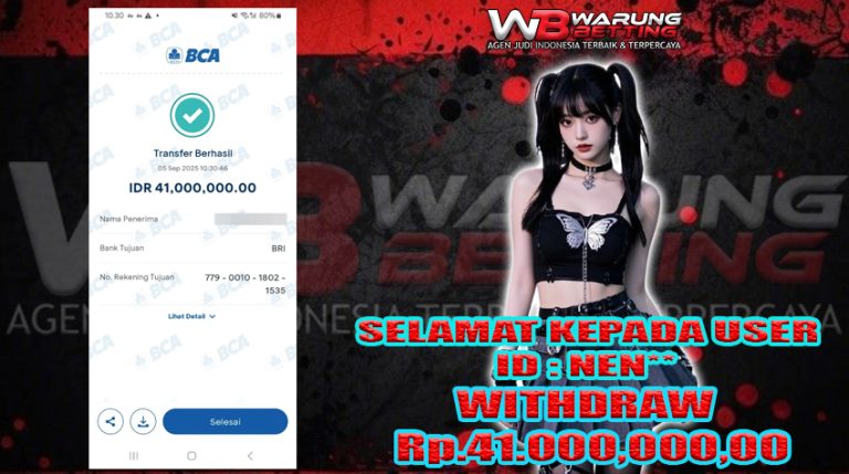 BUKTI KEMENANGAN WARUNGBETTING 05 SEPTEMBER