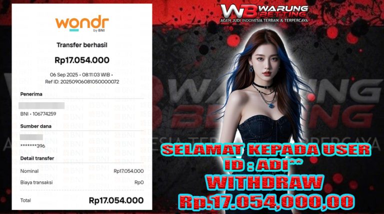 BUKTI KEMENANGAN WARUNGBETTING 06 september