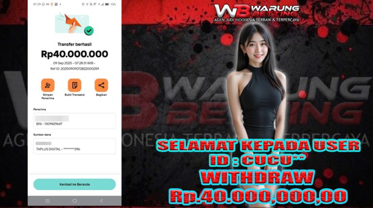 BUKTI KEMENANGAN WARUNGBETTING 09 SEPTMBER