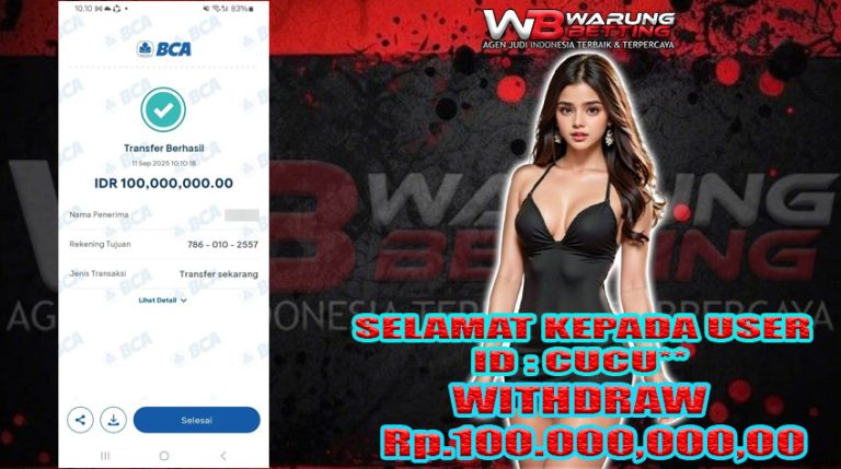 BUKTI KEMENANGAN WARUNGBETTING 11 SEPTEMBER