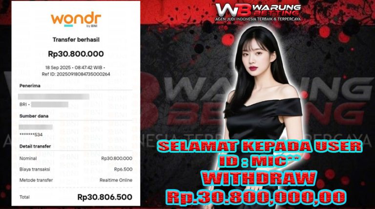BUKTI KEMENANGAN WARUNGBETTING 18 SEPTEMBER