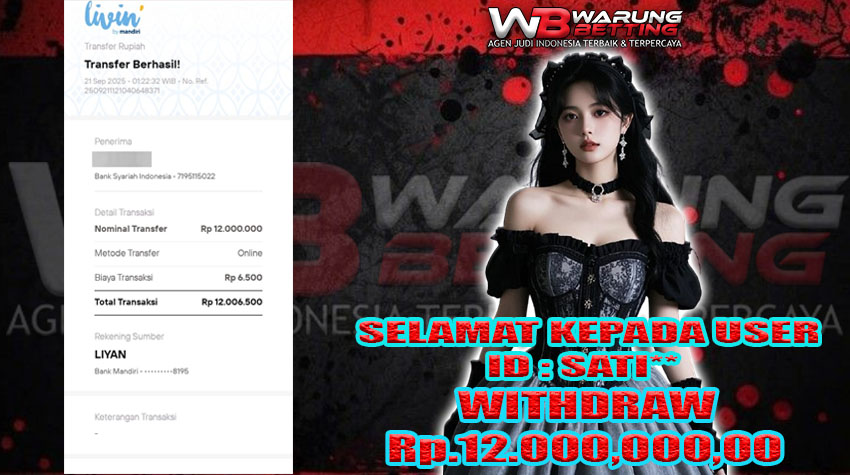 BUKTI KEMENANGAN WARUNGBETTING 21 SEPTEMBER