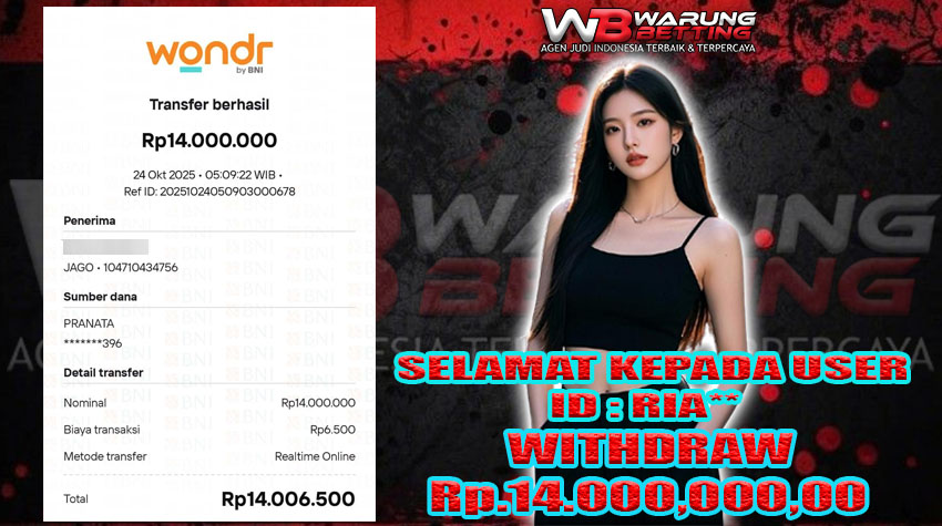 BUKTI KEMENANGAN WARUNGBETTING 24 OKT