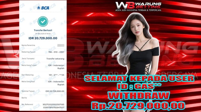 BUKTI KEMENANGAN WARUNGBETTING 25 OKT