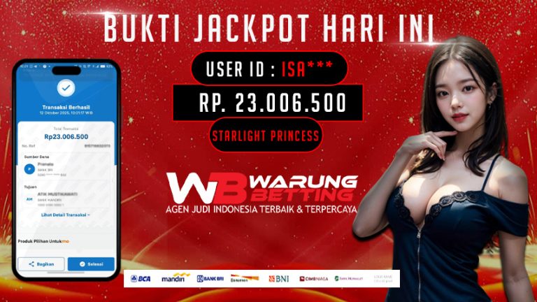 Bukti Bayar Warungbetting 12 oktober 2025