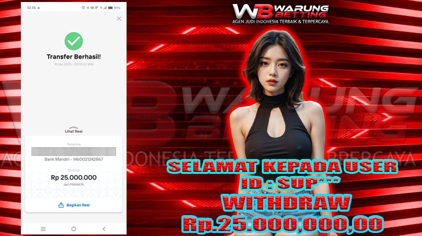 BUKTI KEMENANGAN WARUNGBETTING 14 DES