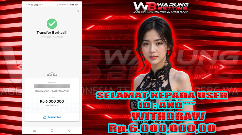 BUKTI KEMENANGAN WARUNGBETTING 15 DES