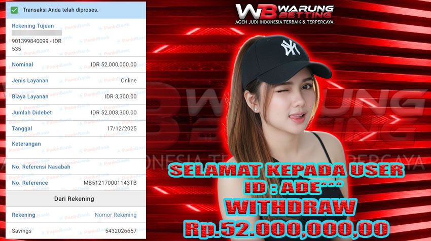 BUKTI KEMENANGAN WARUNGBETTING 17 DES