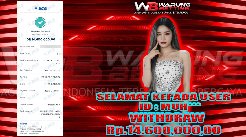 BUKTI KEMENANGAN WARUNGBETTING 21 DES