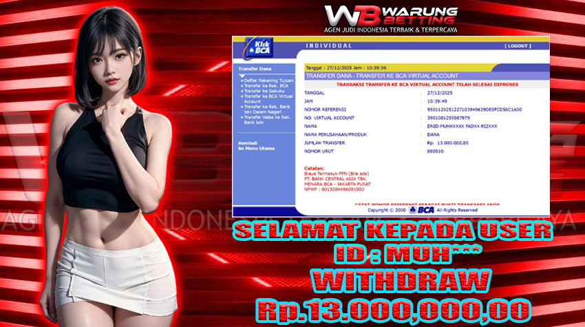 BUKTI KEMENANGAN WARUNGBETTING 27 DES