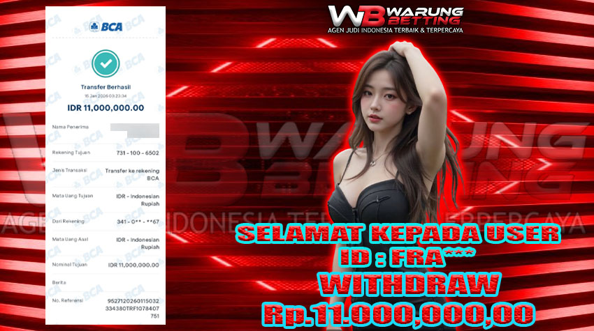 BUKTI KEMENANGAN WARUNGBETTING 15 jan